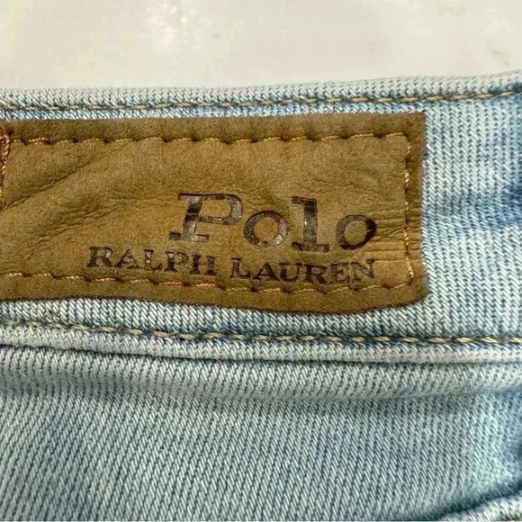 Polo RALPH LAUREN Girls Size 10  Skinny Jeans light wash Raw Hem - Picture 10 of 10